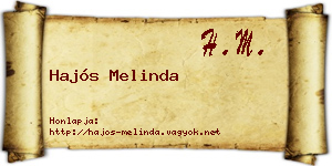 Hajós Melinda névjegykártya